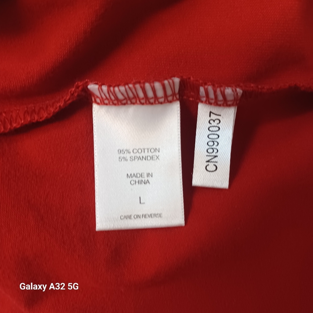 New York & Company Red Sheath Dress 3/4 Raglan Sleeves Size L - Picture 9 of 12
